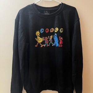 Peace Collective Black Sesame Street Graphic Sweater